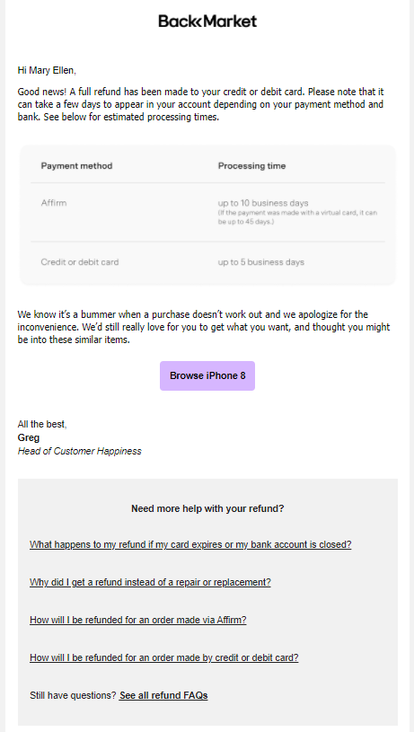 How do refunds work? – Back Market - Help Center - USA